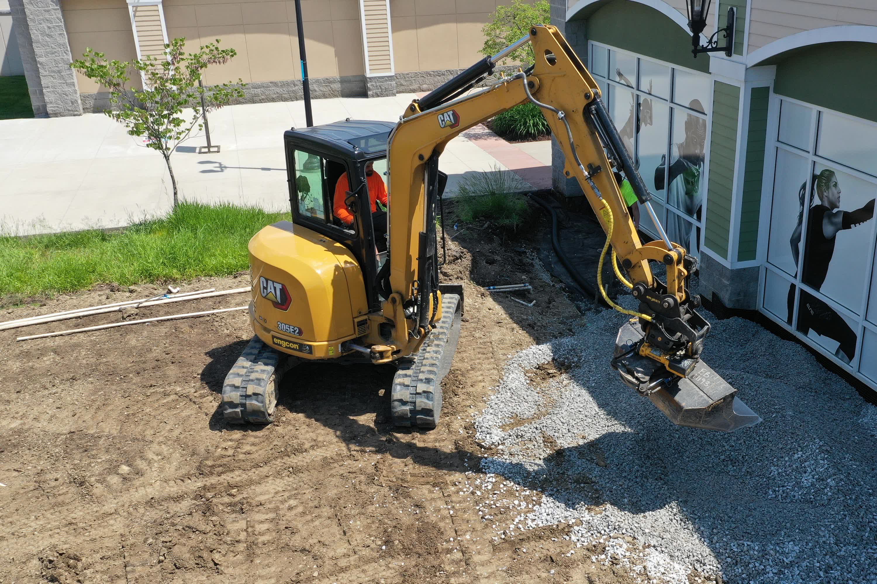 A digger heavy machinery