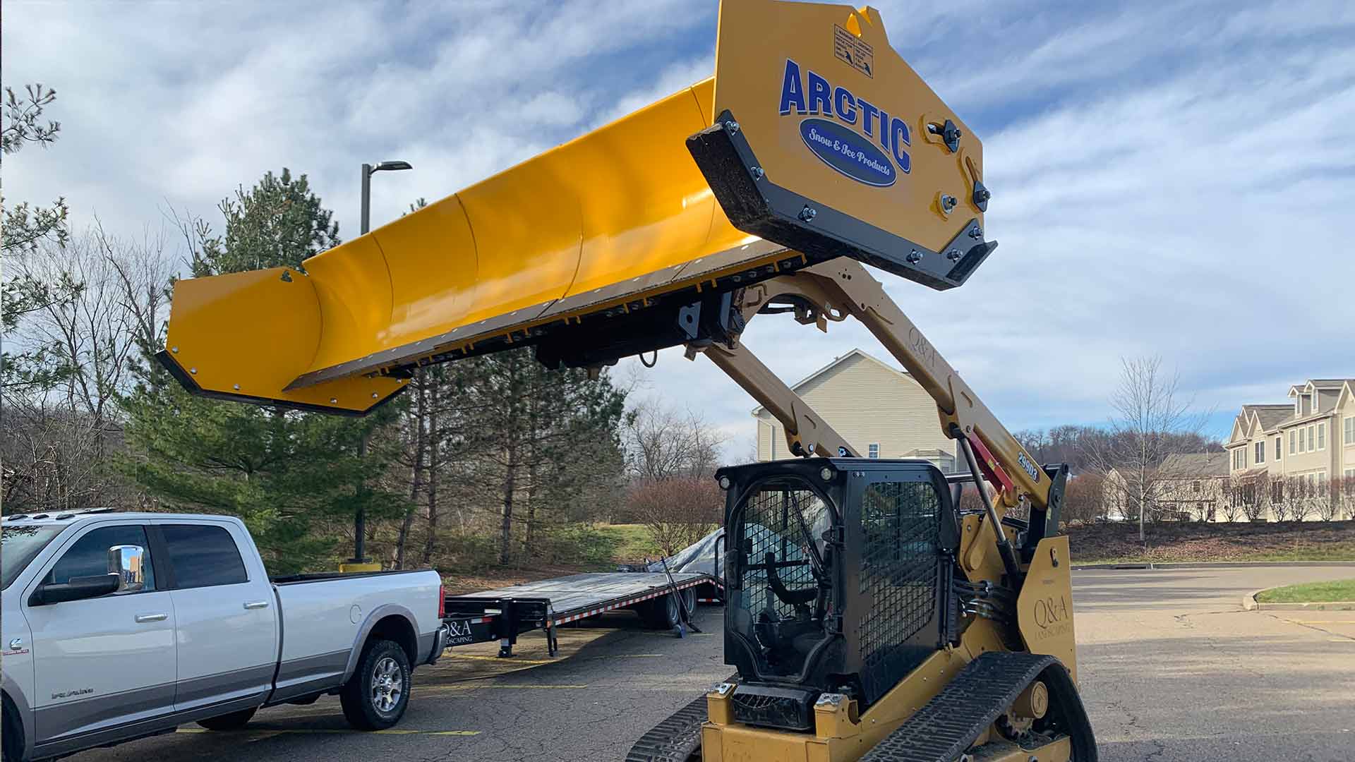 Loading up a salt truck