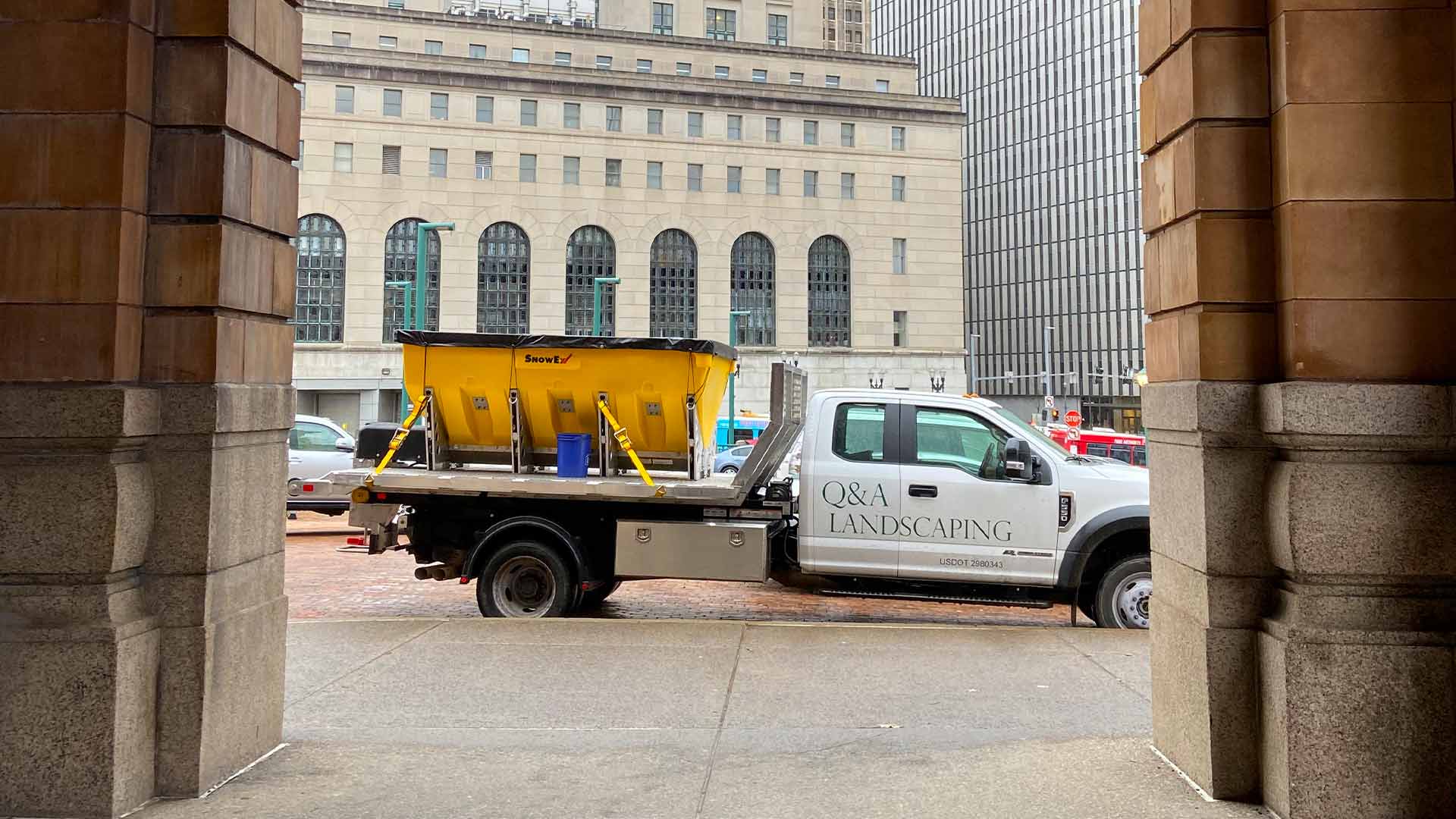 A Q&A truck downtown