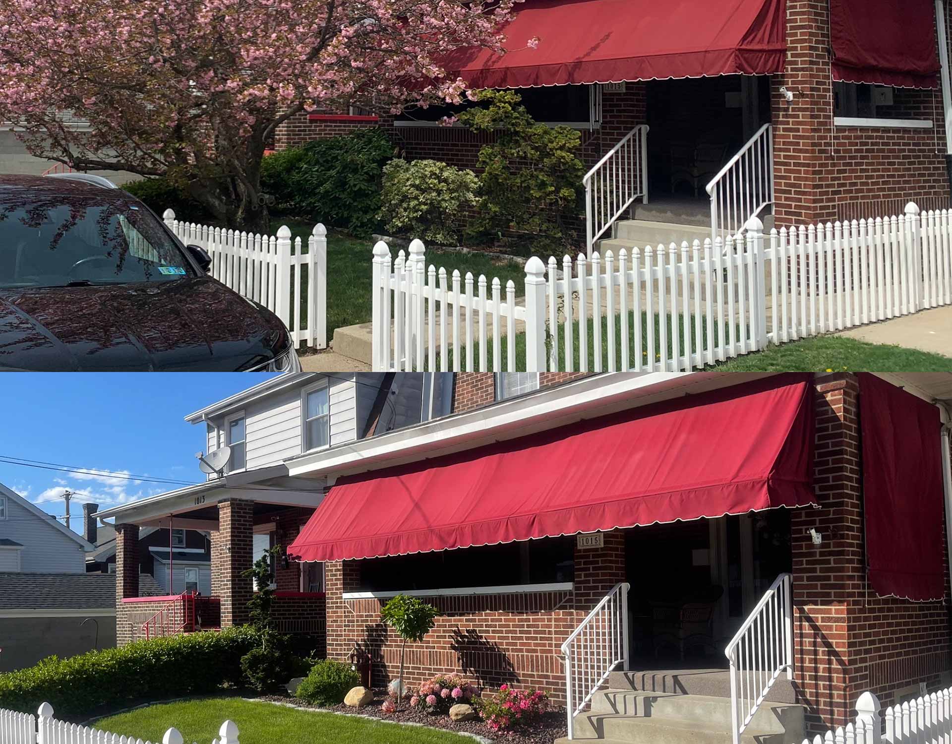 Before and after tree removal