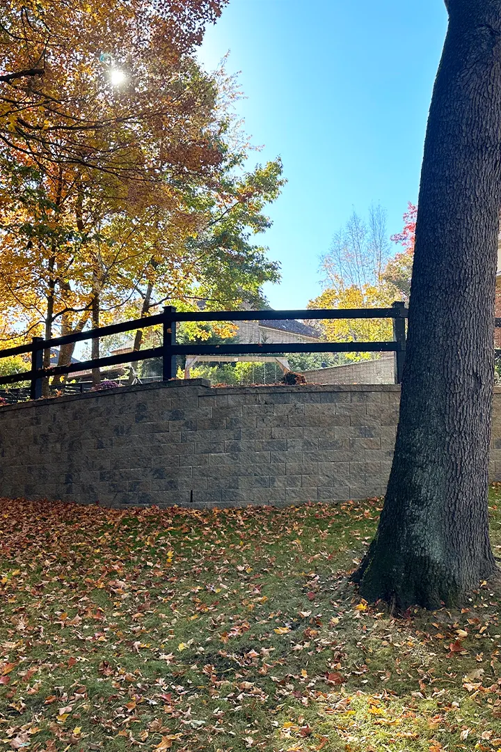 Large retaining wall installation project